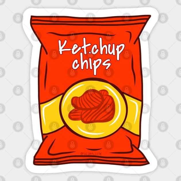Ketchup Chips Sticker by faiiryliite